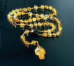 Rozenkrans - Amber, Baltisch barnsteen rozenkrans - met de, Antiek en Kunst