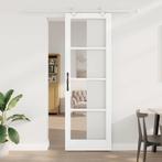 vidaXL Schuifdeur Wit 78 x 232 cm Hout en metaal, Doe-het-zelf en Bouw, Deuren en Vliegenramen, Verzenden, Nieuw