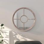 vidaXL Spiegel rond 40x4 cm ijzer zandkleurig, Huis en Inrichting, Woonaccessoires | Spiegels, Verzenden, Nieuw