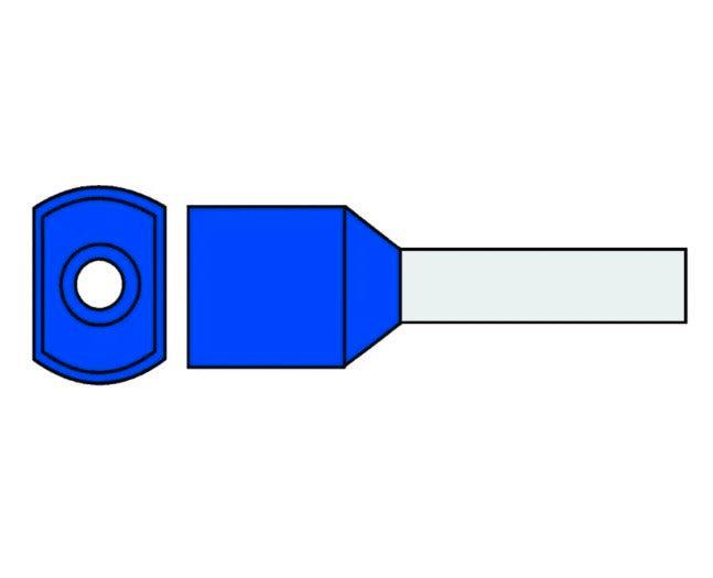 Twin Draad Ferrule 16mm² Blauw DIN Geïsoleerd - 727560 [50, Doe-het-zelf en Bouw, Elektriciteit en Kabels, Verzenden