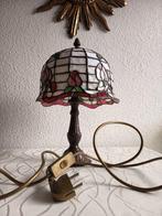 Tiffany Stil - Lampe mit Rosenmuster - Tafellamp - Glas,, Antiek en Kunst