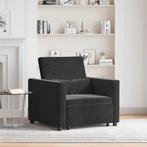 vidaXL Enkel Slaapbank met wielen Zwart 90 x 165 x 87 cm, Huis en Inrichting, Fauteuils, Verzenden, Nieuw