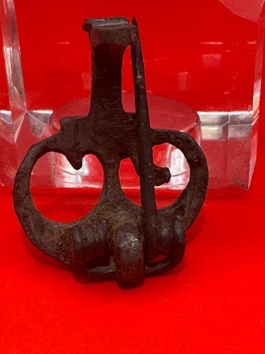 Oud-Romeins Brons Fibula - 34 mm, Handtassen en Accessoires, Antieke sieraden
