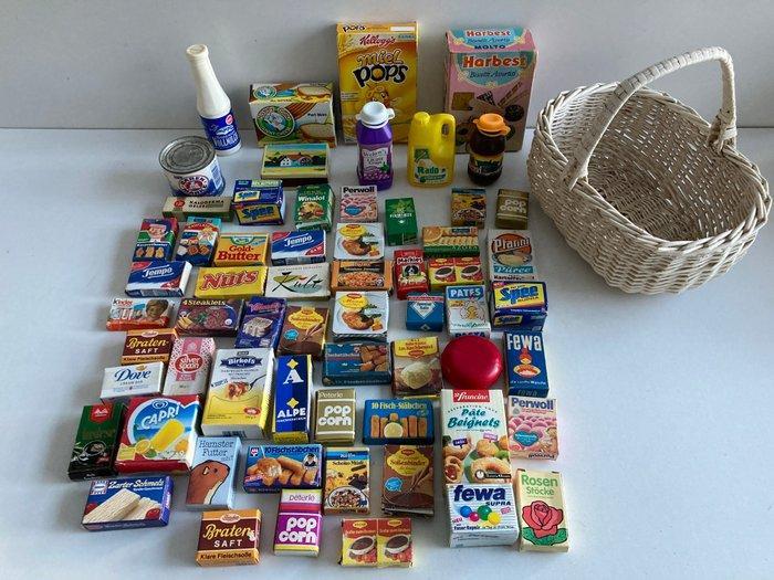 Themacollectie - Miniatuur supermarktverpakkingen en mandje, Antiek en Kunst, Antiek | Speelgoed