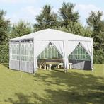 vidaXL Partytent met 8 zijwanden - Wit - 4 x 4 m - PE, Tuin en Terras, Partytenten, Verzenden, Nieuw