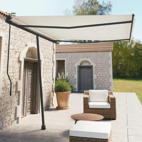 vidaXL Jeu de poteaux dauvent anthracite 300x245 cm fer, Jardin & Terrasse, Parasols, Neuf, Envoi