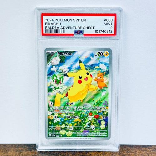 Pokémon Graded card - Pikachu - Paldea Adventure Chest #088, Hobby en Vrije tijd, Verzamelkaartspellen | Pokémon