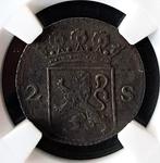 Nederland, Holland VOC, Akerendam. 2 stuivers 1724, aUNC