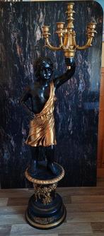 Statue, Nubien porte bougie - 150 cm - Composite, Antiquités & Art