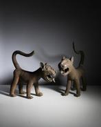 Paar bronzen luipaarden - Benin