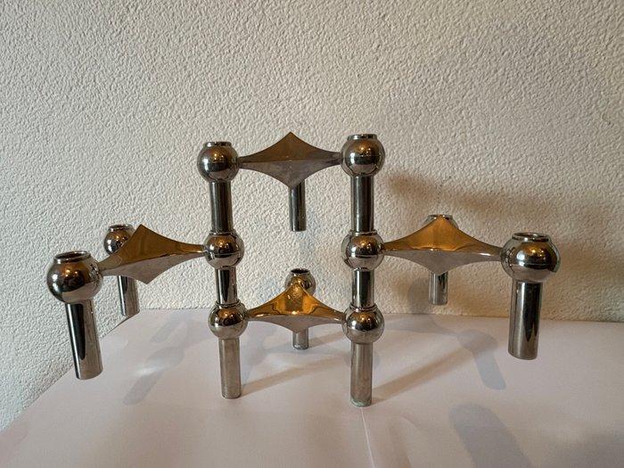 BMF - Kaarsenhouder - metaal verchroomd - Set van vier, Antiek en Kunst, Kunst | Designobjecten