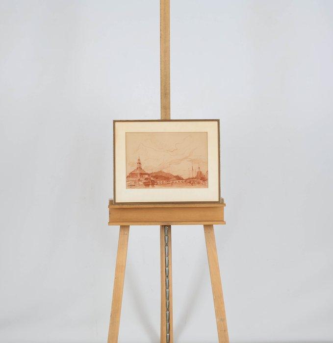 Willem Hendrik van der Nat (1864–1929) - Zijlpoort te Leiden, Antiek en Kunst, Kunst | Schilderijen | Klassiek