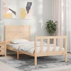 vidaXL Bedframe met hoofdbord massief hout, Huis en Inrichting, Slaapkamer | Bedden, Verzenden, Nieuw