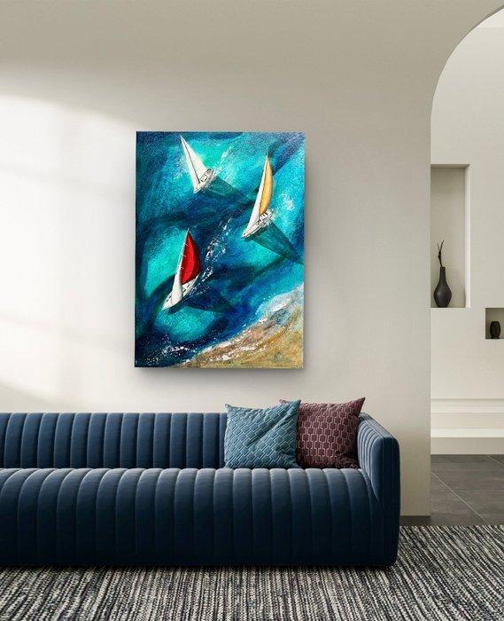 Taty Ur - Tre vele, Antiquités & Art, Art | Peinture | Moderne