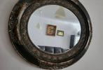 Spiegel - Staal, Hout, Glas - Oude gesneden spiegel