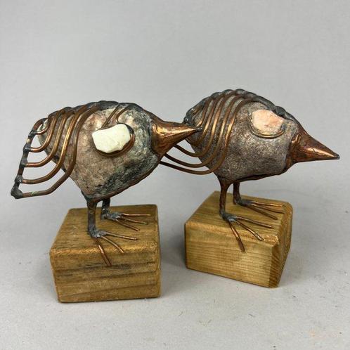 Jacek Drzymaa ( XX- XXI) - No reserve - 2 birds- hand made, Antiek en Kunst, Kunst | Designobjecten