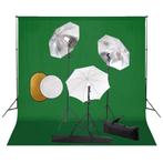 vidaXL Fotostudioset met lampen, paraplus, achtergrond en, Audio, Tv en Foto, Verzenden, Nieuw