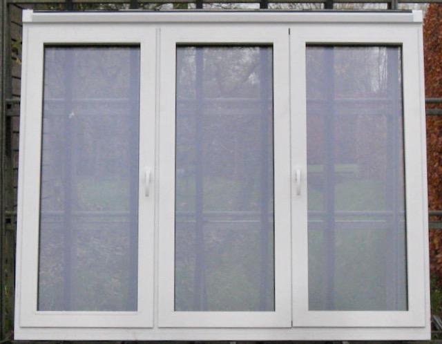 aluminium raam , chassis venster 200 x 165 wit :zwart 9005, Doe-het-zelf en Bouw, Raamkozijnen en Schuifdeuren, Inclusief glas