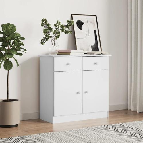 vidaXL Dressoir ALTA 77x35x73 cm massief grenenhout wit, Huis en Inrichting, Kasten | Dressoirs, Nieuw, Verzenden