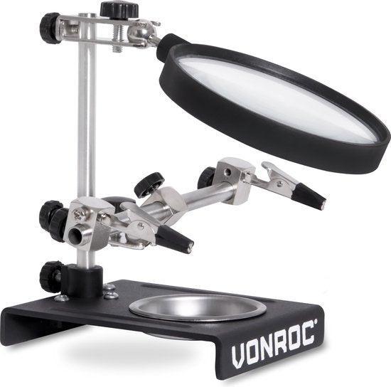 2dekans | VONROC Derde hand met vergrootglas – Incl. 2, Doe-het-zelf en Bouw, Gereedschap | Overige machines, Ophalen of Verzenden