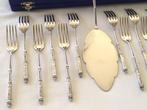 Orfèvrerie SFAM , Verzilverd Dessertbestek voor 12 personen, Antiek en Kunst