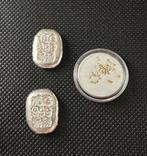 Verenigde Staten. 2 x10 g plata 999+ 40 pepitas oro Alaska,