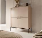 Dressoir Goud Beige - 104x83x125 cm, Huis en Inrichting, Nieuw, 25 tot 50 cm, 100 tot 150 cm, Verzenden