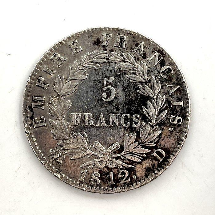 Frankrijk. Napoléon I (1804-1814). 5 Francs 1812-D, Lyon, Postzegels en Munten, Munten | Europa | Euromunten