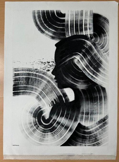 MrKas (1980) - The perspective of silence she carries - XL, Antiek en Kunst, Kunst | Schilderijen | Modern