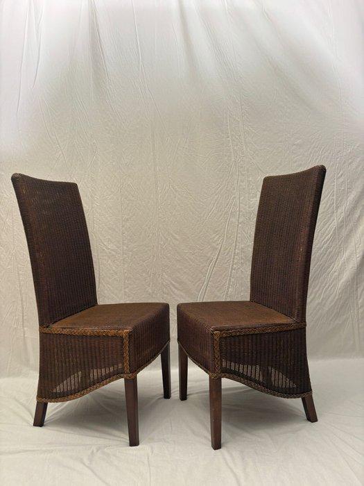 Lloyd Loom - Stoel - Riet/Hout - Twee stoelen, Antiek en Kunst, Curiosa en Brocante