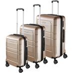 tectake Kofferset Brice 3-delig, TSA-slot - champagne, Handtassen en Accessoires, Verzenden, Nieuw