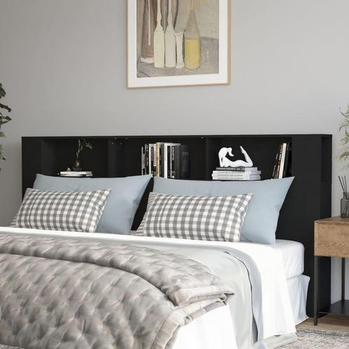 vidaXL Hoofdbordkast 220x18,5x104,5 cm zwart, Huis en Inrichting, Slaapkamer | Bedden, Nieuw, Verzenden