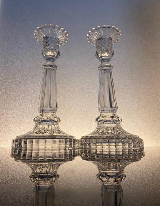 Val Saint Lambert - Kaarsenhouder - Zeldzaam model Hubert, Antiek en Kunst, Antiek | Glaswerk en Kristal