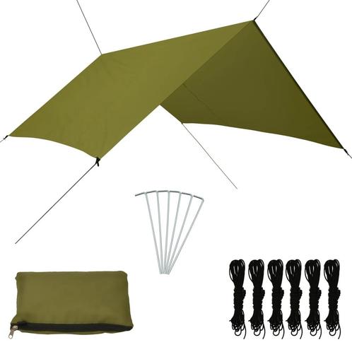 vidaXL Bâche dextérieur 3x2,85 m Vert, Jardin & Terrasse, Parasols, Neuf, Envoi