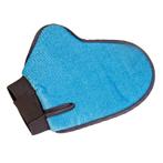 Vachtverzorg.- en pluishand- schoen, 23cm, blauw-antraciet -, Nieuw