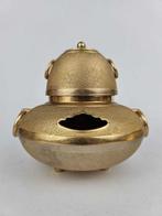 Waterkoker op standaard en brander (2) - Verguld brons, Antiek en Kunst