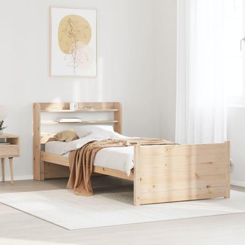 vidaXL Bedframe met hoofdbord massief grenenhout 90x190 cm, Huis en Inrichting, Slaapkamer | Bedden, Nieuw, Verzenden