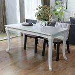 vidaXL Eettafel 116x66x76 cm hoogglans wit, Verzenden, Nieuw