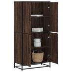 vidaXL Hoge kast 68x35x139 cm bewerkt hout bruin, Huis en Inrichting, Verzenden, Nieuw