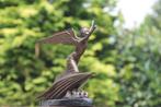 sculptuur, de vlieger art deco - 30 cm - BRONS MARMER, Antiek en Kunst
