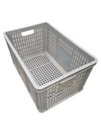 Stapelbak 600x400x300mm geperforeerd grijs gebruikt, Ophalen of Verzenden