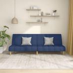 vidaXL Slaapbank 2-zits stof blauw, Verzenden, Nieuw