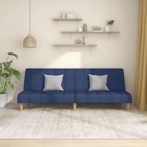 vidaXL Slaapbank 2-zits stof blauw, Huis en Inrichting, Zetels | Zetels, Nieuw, Verzenden