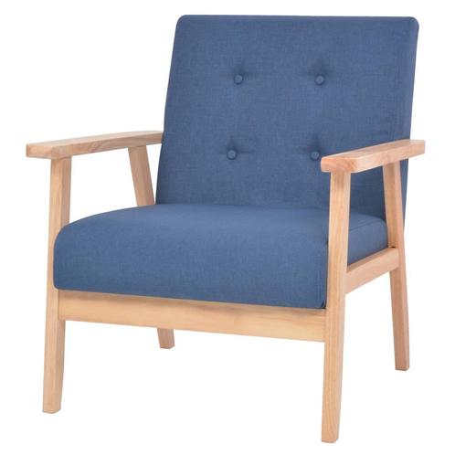 vidaXL Fauteuil stof blauw, Maison & Meubles, Fauteuils, Envoi