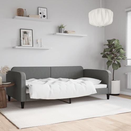 vidaXL Slaapbank 100x200 cm stof donkergrijs, Maison & Meubles, Chambre à coucher | Lits, Envoi