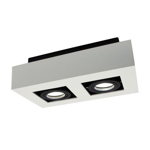 Spectrum - Moderne plafondspot GU10 tweevoudig wit, Huis en Inrichting, Lampen | Plafondlampen, Nieuw, Metaal, Verzenden