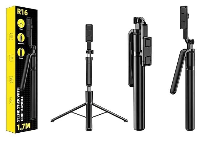 2dekans | R16 Uitschuifbare Selfiestick met Statief – 157 cm, TV, Hi-fi & Vidéo, Photo | Trépieds & Rotules, Enlèvement ou Envoi