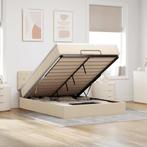 vidaXL Bed met matras 140x200 cm stof crèmekleurig, Huis en Inrichting, Slaapkamer | Bedden, Verzenden, Nieuw
