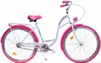 Stevige meisjesfiets 26 inch, wit met roze, Dallas Bike -..., Fietsen en Brommers, Ophalen of Verzenden, Nieuw