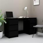 vidaXL Schrijftafel 140x50x77 cm bewerkt hout zwart, Huis en Inrichting, Verzenden, Nieuw